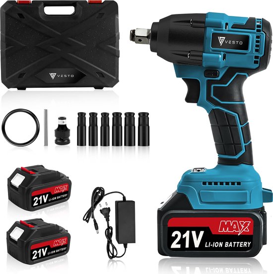 Vesto® Accu Slagmoersleutel 21V met accessoires